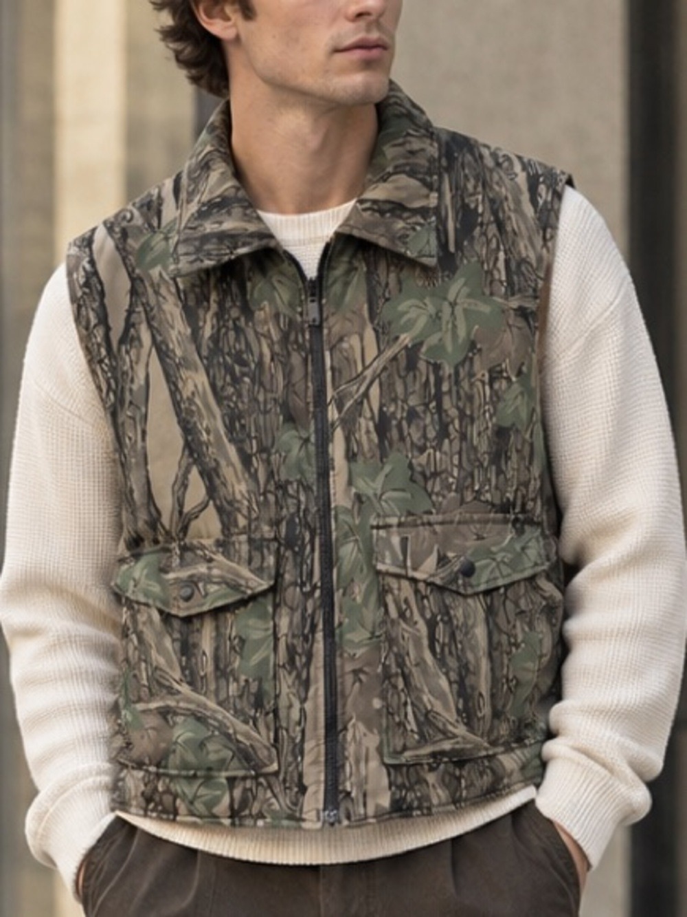 Vintage Winchester Conceal Reversible Trebark Camo/Tan Vest - Large (estimate)
